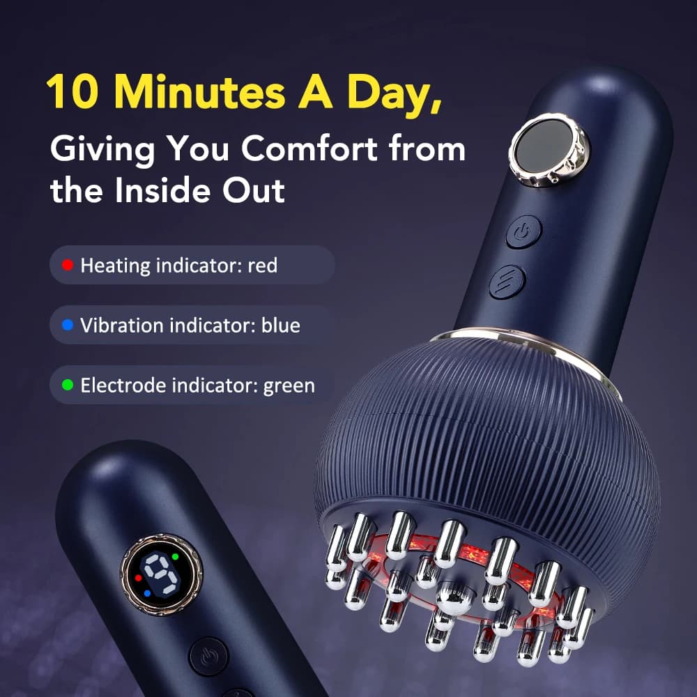 Electric Body Massager Gua Sha Microcurrent Hot Compress 9 Gears Meridian UK — image 3