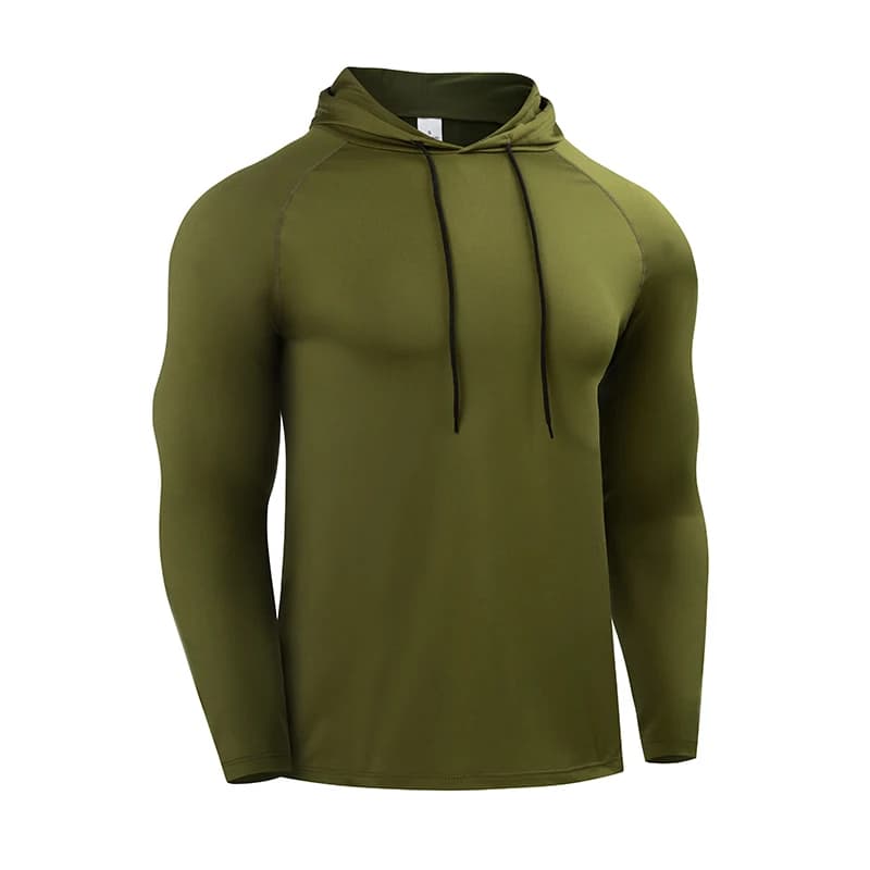 Men's Hooded Long Sleeve Gym Shirt Sportswear Running Fitness Casual Top — image 11