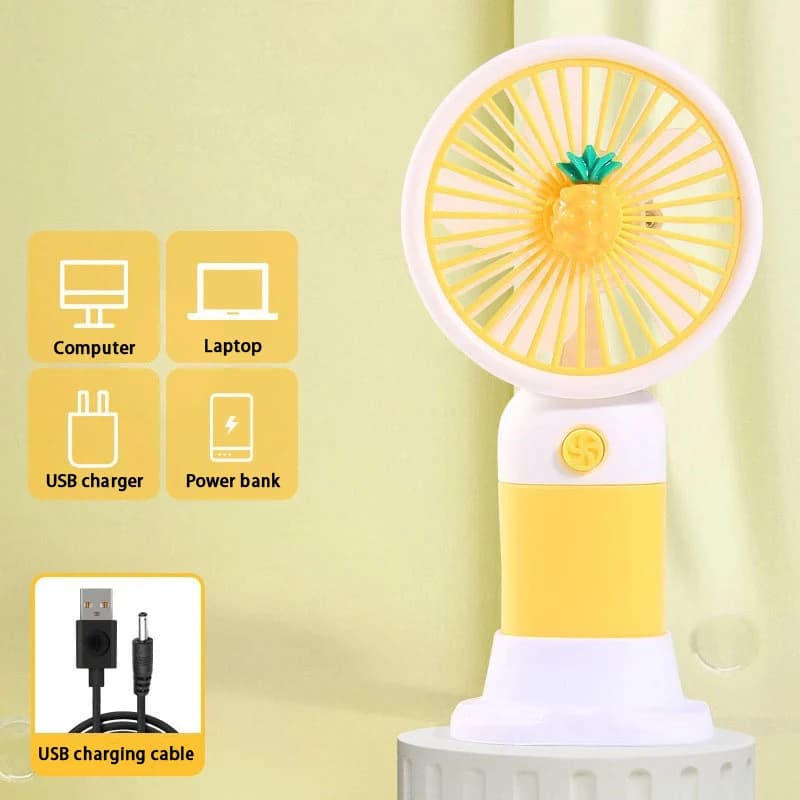 USB Rechargeable Portable Handheld Fan Dual Purpose Hand & Desktop Summer Fan — image 7