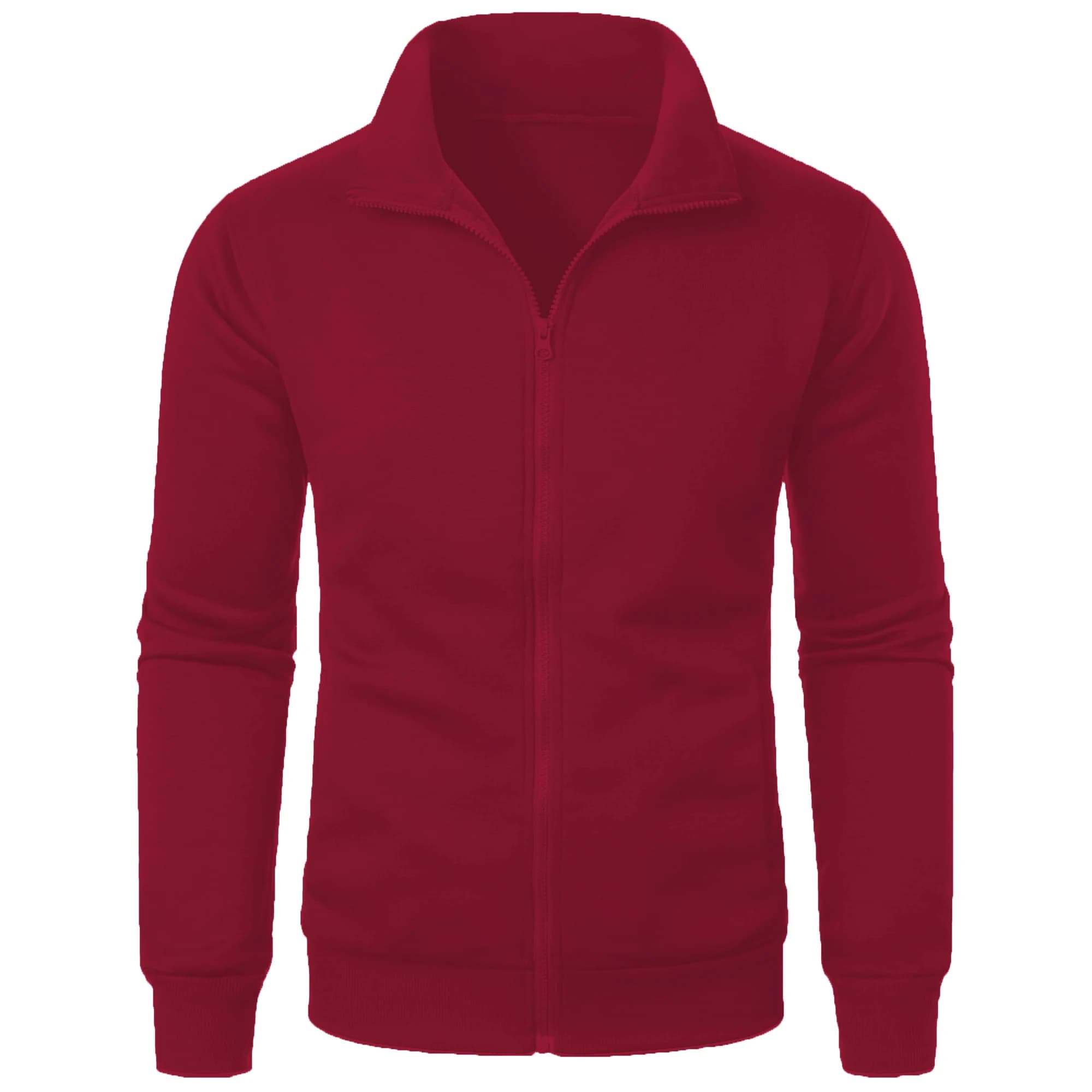 Men's Casual Sports Jacket Zip Stand Collar Solid Colour Lightweight Top — image 8
