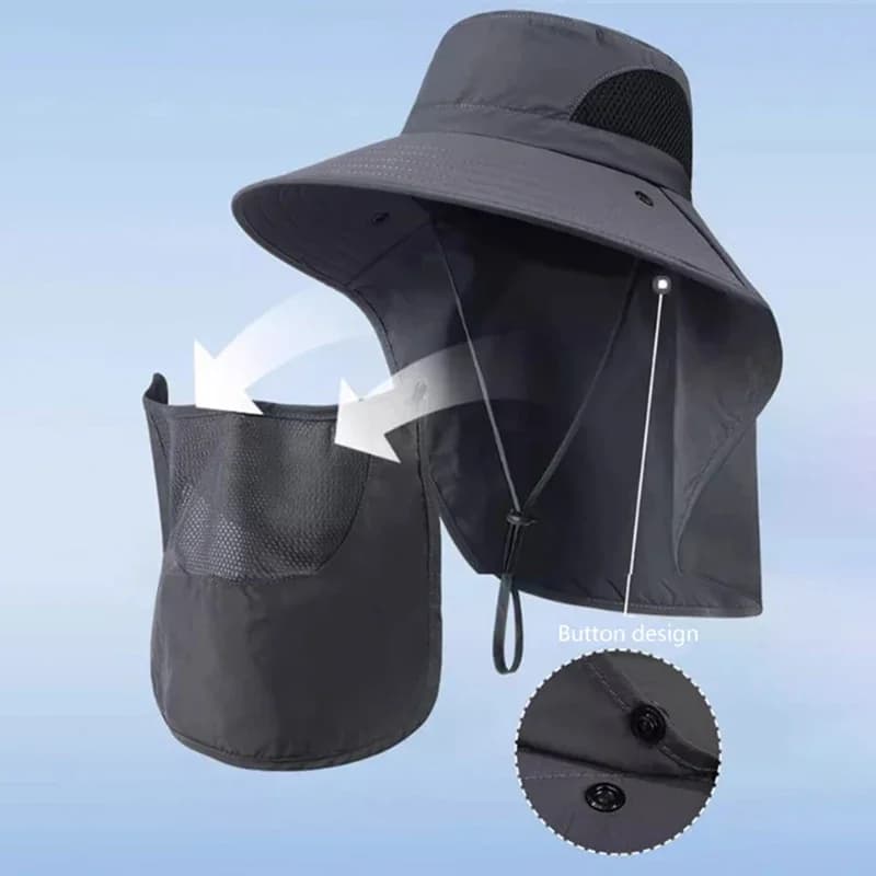 Summer Sun Hat UV Protection Fishing Cap Men Women Hiking Camping Visor — image 3