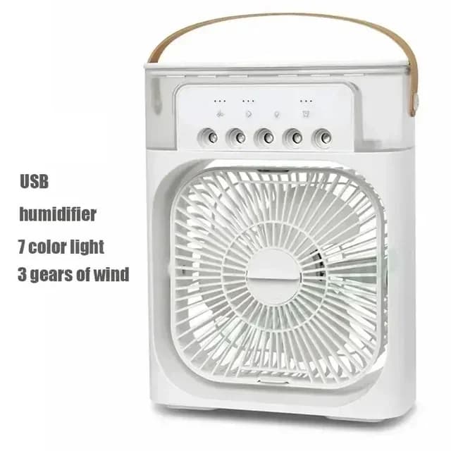 Mini Air Cooler Fan 3 in 1 LED Night Light Portable Humidifier New Conditioner U — image 8