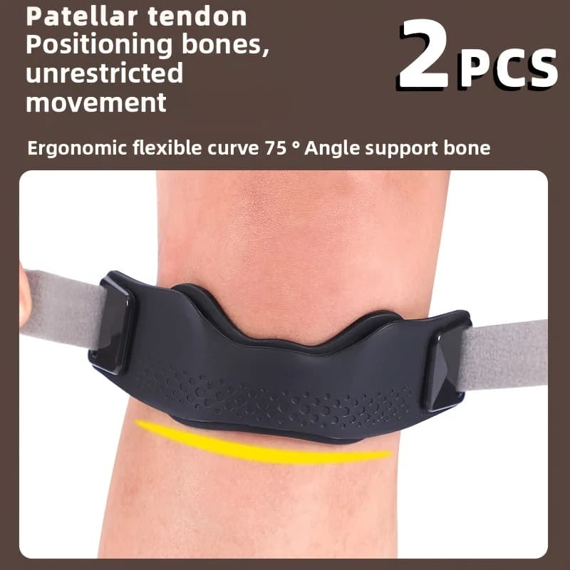 Knee Braces Non-Slip Running Patella Tendon Support Strap New 2pcs Straps Sweat — image 3
