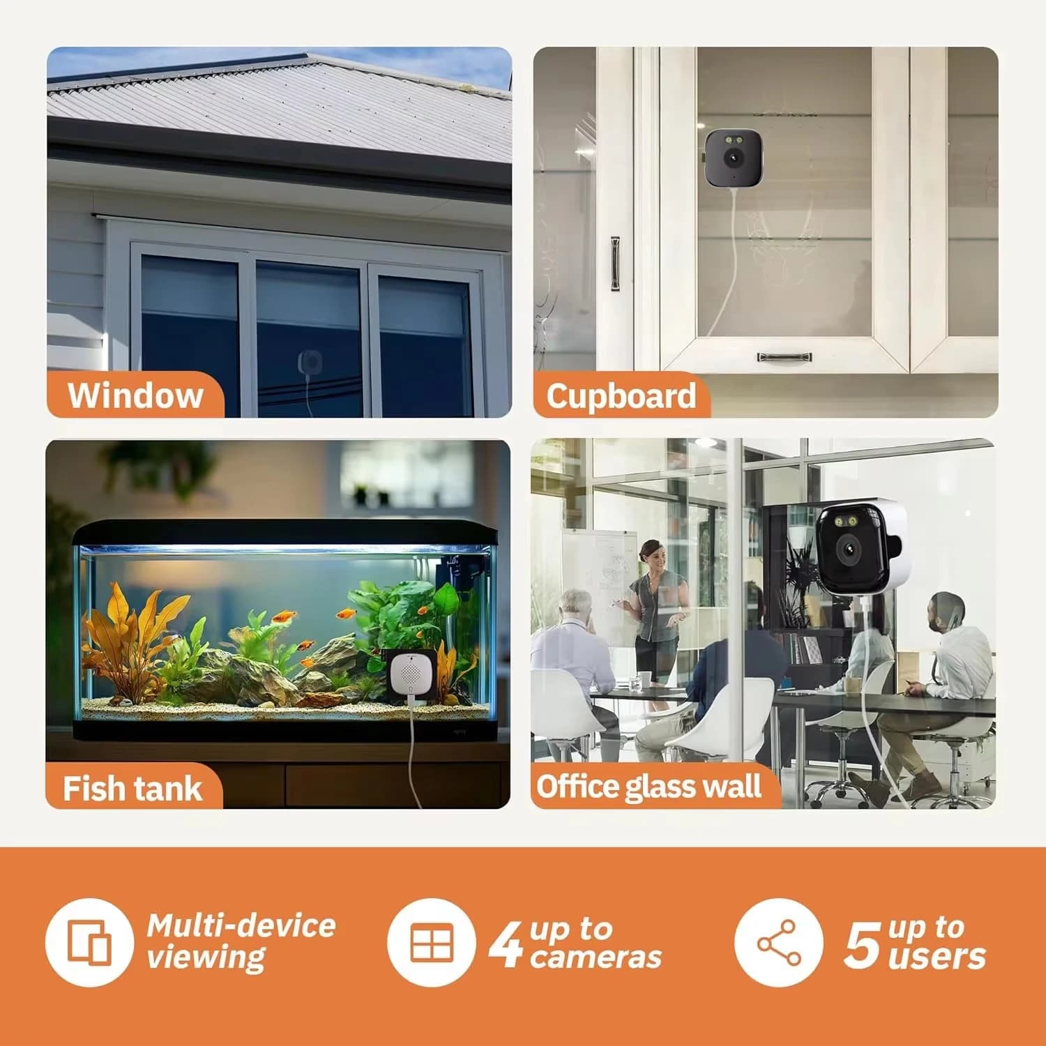 Mini Window Camera WiFi 2.4/5GHz 3MP Full-Color Night Vision New Replaces New UK — image 6