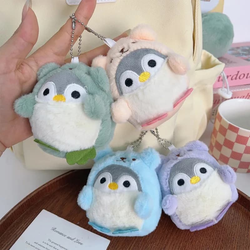 Cute Plush Penguin Keychain 8cm Stuffed Toy Key Ring Bag Charm Pendant 4 Colours — image 4