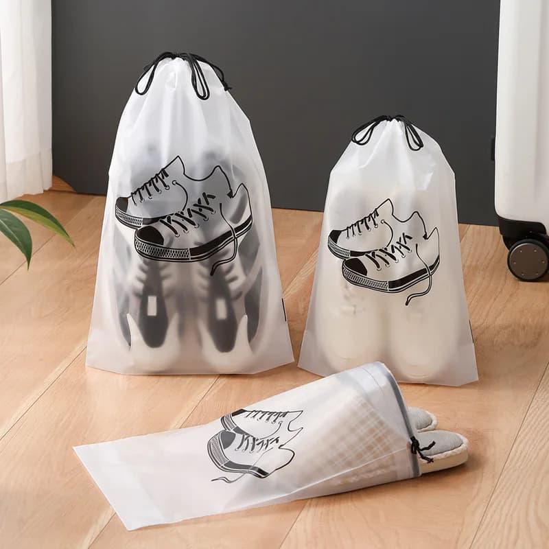 5 Pcs Shoes Storage Bags Closet Organiser Non-Woven Waterproof Hanging Bag Travel — image 3