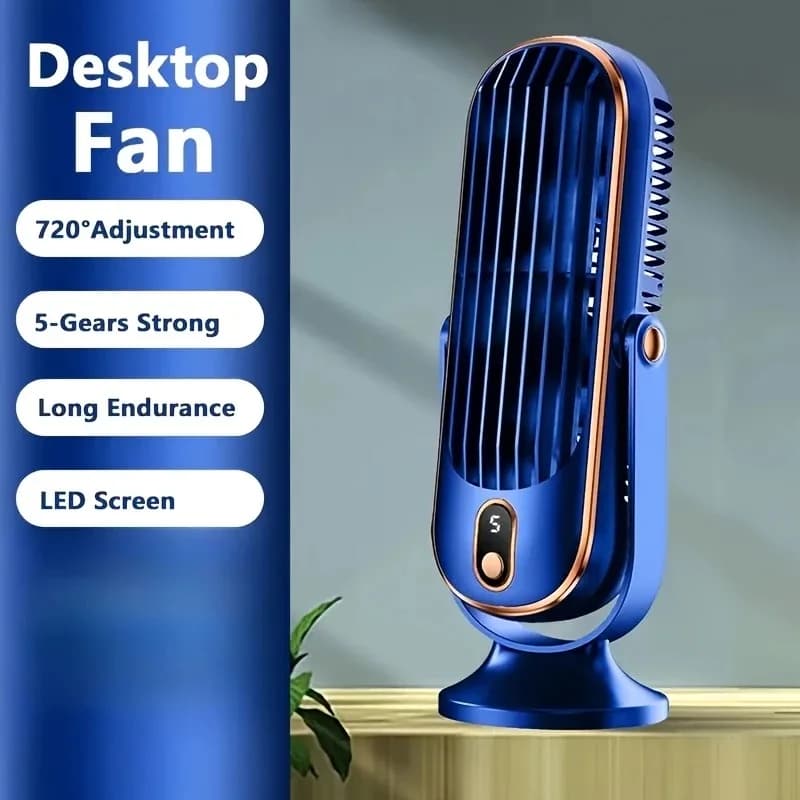 Portable USB Battery Fan Dual Motor Large Desk Office Travel Camping Outdoor Fan — image 7