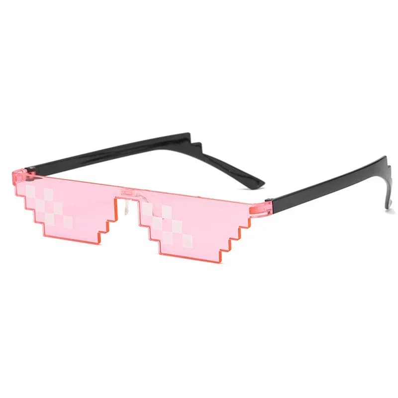 Mosaic Sunglasses Pixel Black Retro Gamer Robot Party Vintage for Men — image 9