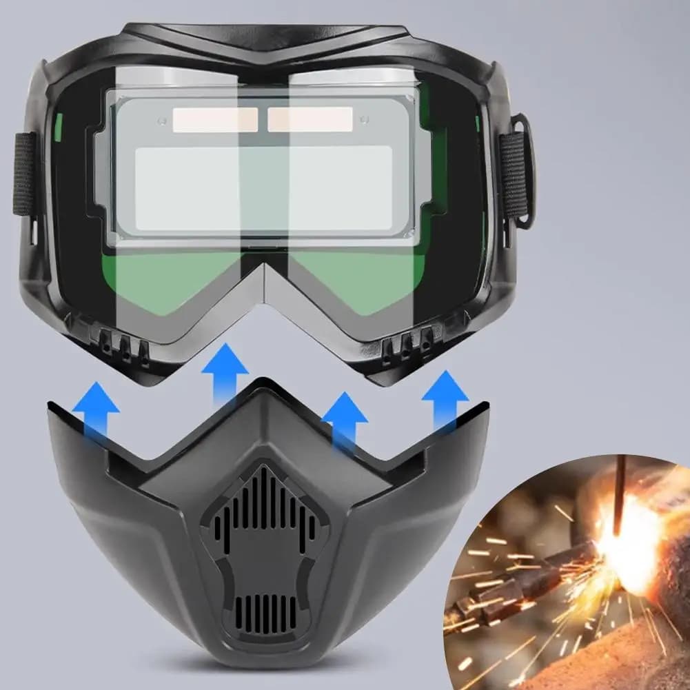 Auto Darkening Welding Helmet Adjustable Head Mounted with Detachable Band — image 2