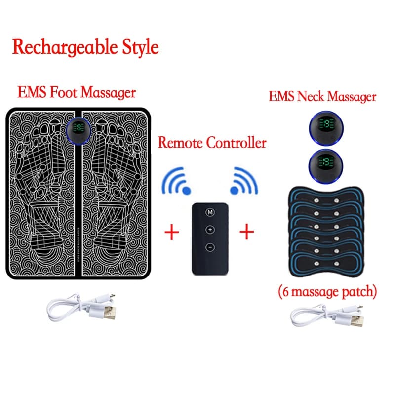 Electric EMS Foot Massager Pad Portable Muscle Stimulation Massage Mat New Pain — image 13