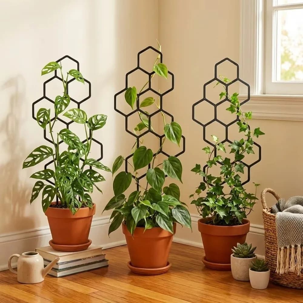 Plant Trellis Honeycomb Design Plastic Support Climbing Frame for Potted Plants