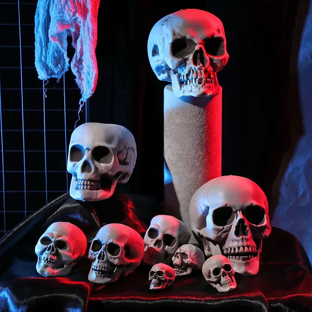 Skull Head Skeleton Halloween Photo Prop Party Decor Game Supplies for Home — image 3