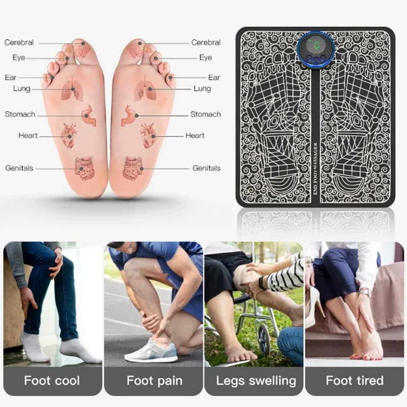 Electric Foot Massager Pad Muscle Massage Relaxation Trainer New For Fitness New — image 2