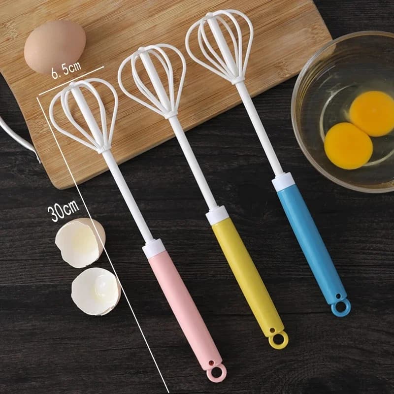 Stainless Steel Egg Beater Manual Whisk Mixer Hand Pressure Kitchen Tool — image 15