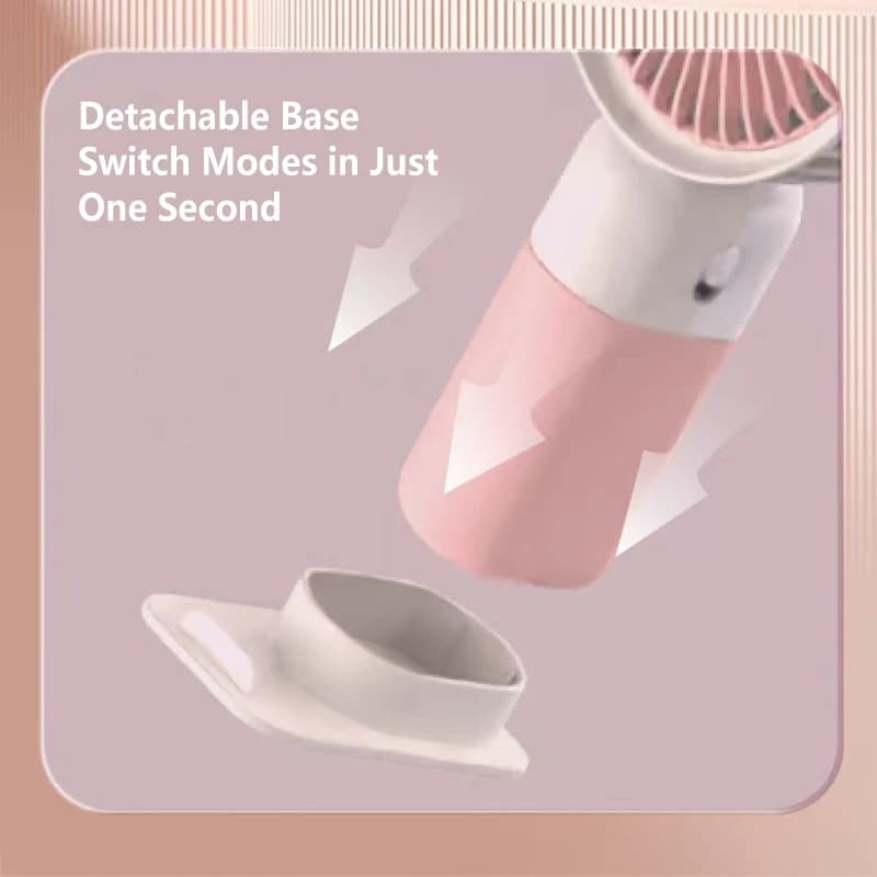 3-in-1 Portable Mini Handheld Fan USB Rechargeable Clip-On Desk Fan Quiet — image 5