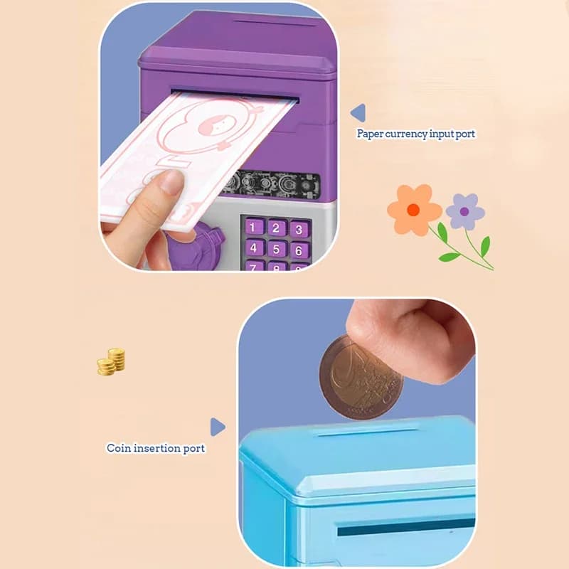 Children's Mini Piggy Bank Password Lock Creative Savings Box New accessible for — image 3
