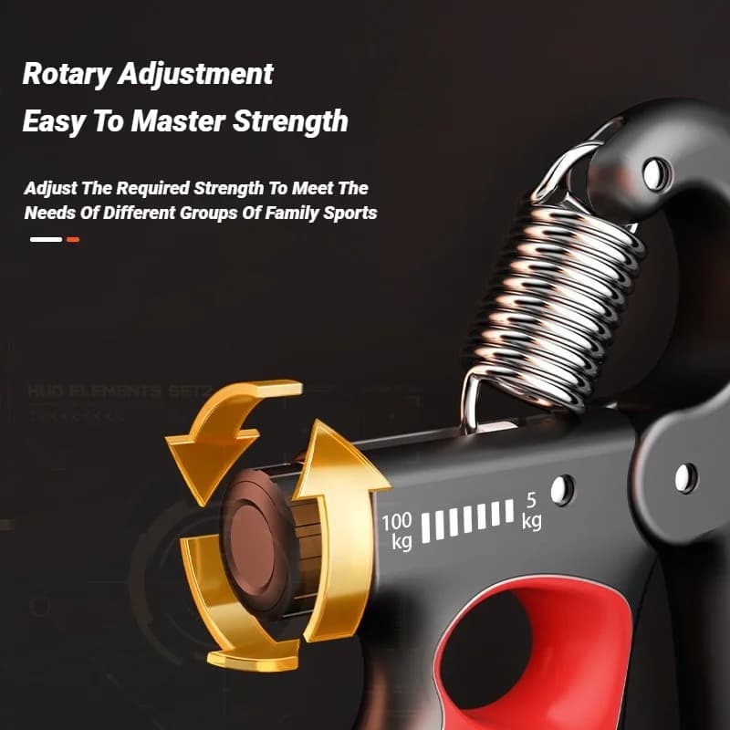 Electronic Hand Grip Strengthener with Counter 5-100kg Adjustable Gym Rehabilitation Trainer — image 2