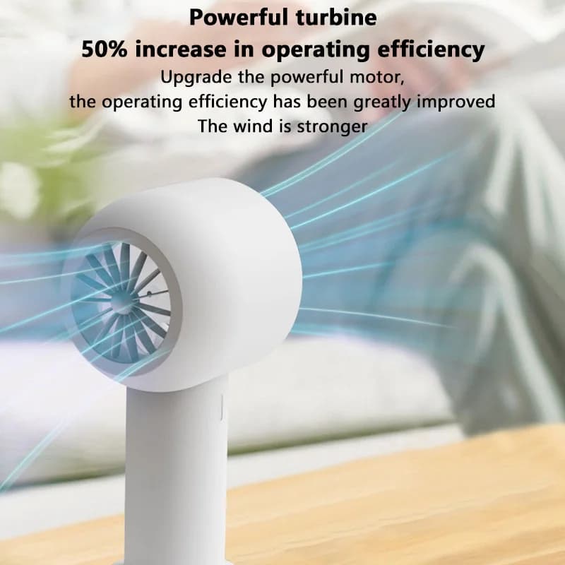 Handheld Fan USB High Speed 100 Gears Digital Display Portable Mini — image 5