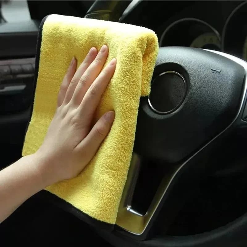 5 Pcs Microfibre Car Wash Towels Ultra Absorbent Coral Fleece Cleaning Cloths — image 5