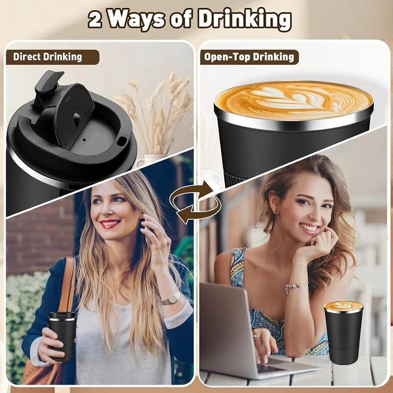 Stainless Steel Coffee Cup Thermal Mug Travel Leak Proof Insulated Bottle UK — image 4