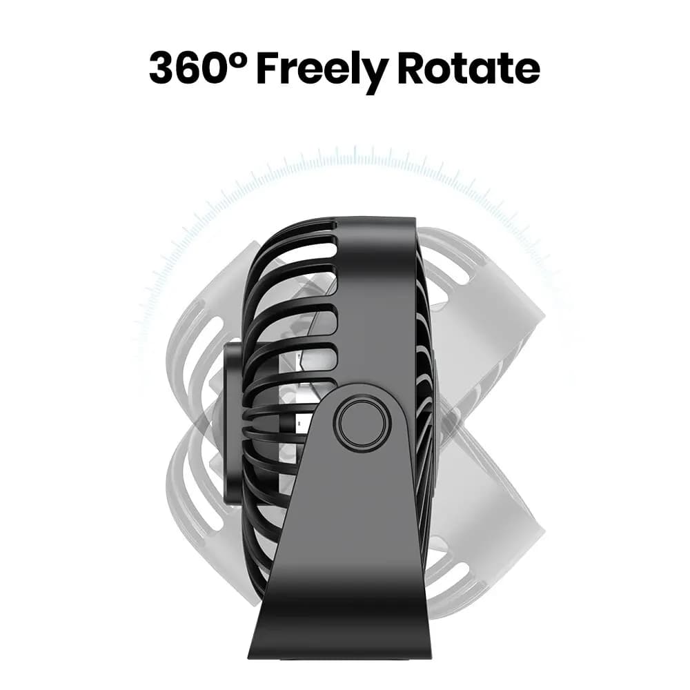 USB Mini Portable Fan 4 Inch 3 Speed Quiet Desk Table Personal UK — image 4