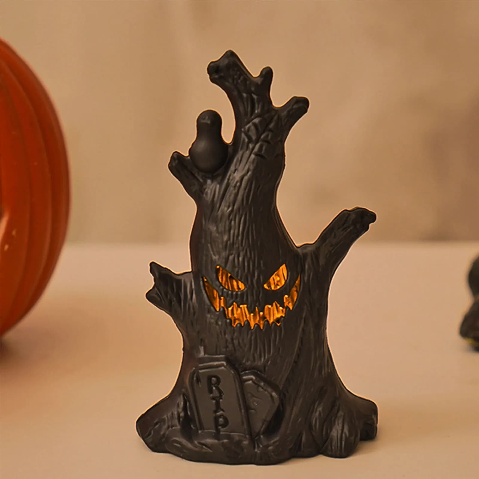 Halloween Decoration Ghost Tree LED Night Glow Lantern Horror Face Stump — image 5