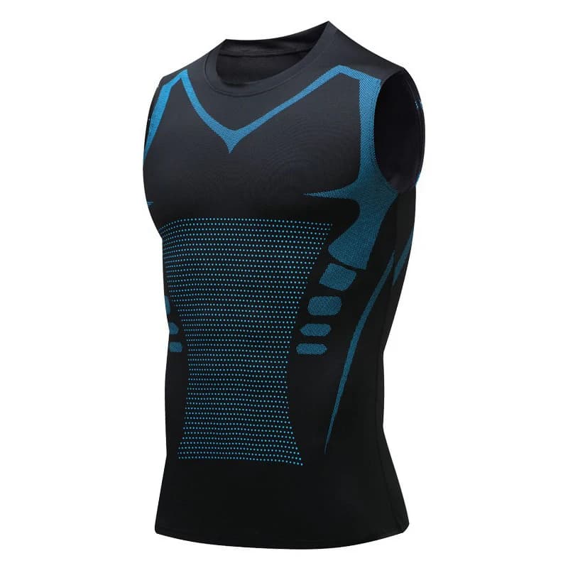 Men's Quick Drying Sports Vest Tight Fitting Breathable Running Gym New Shoulder — image 11