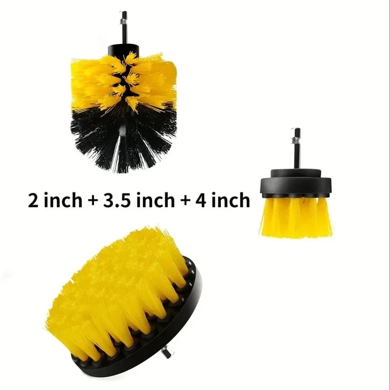 Drill Brush Attachment Set 7-Piece Multi-Purpose Cleaning Kit Tool with Pole — image 4