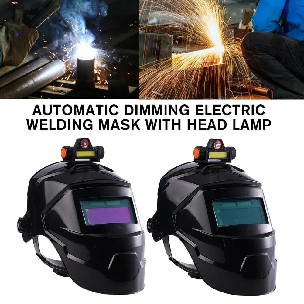 Automatic Dimming Electric Welding Mask Head Lamp Adjust Large Viewing 1pc with — image 2