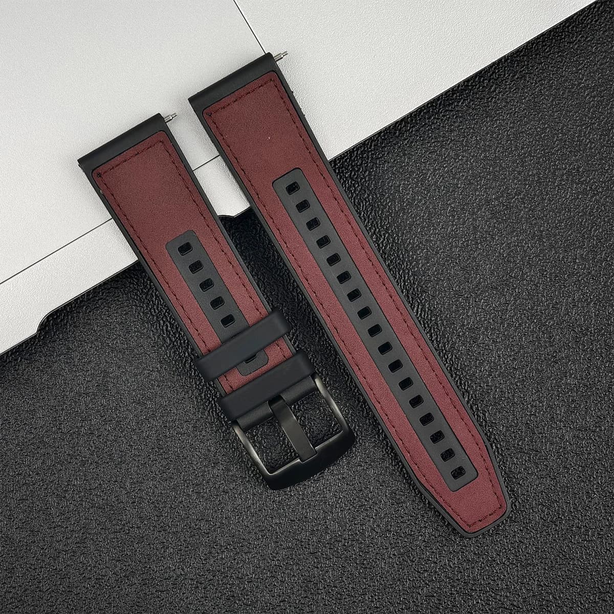 22mm Leather Silicone Watch Strap Replacement Bracelet Smartwatch — image 9