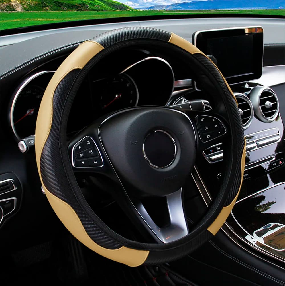 Universal Car Steering Wheel Cover Anti Slip Breathable Sport Grip Protector — image 11