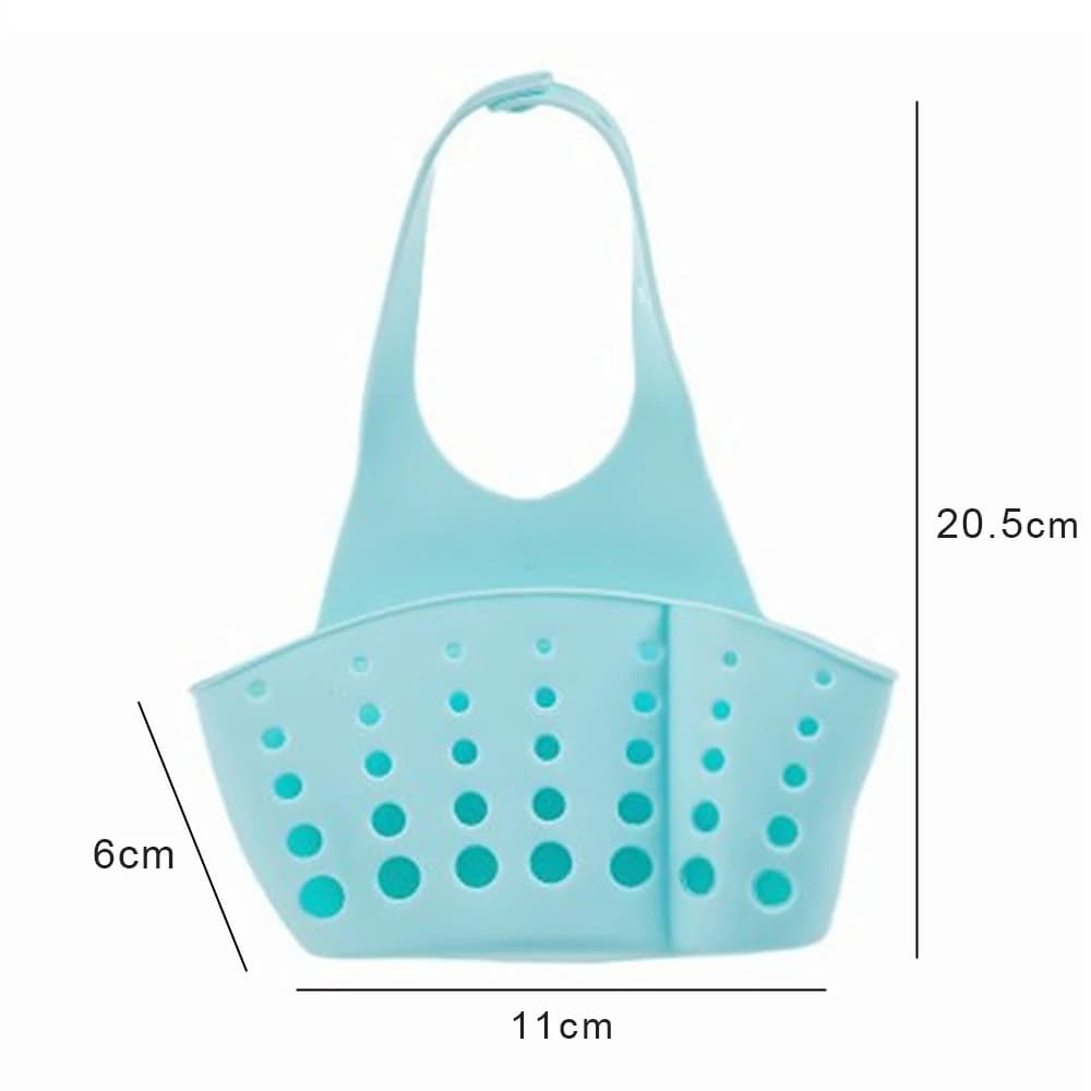Kitchen Sink Drain Basket Storage Holder Soap Sponge Shelf Adjustable — image 14