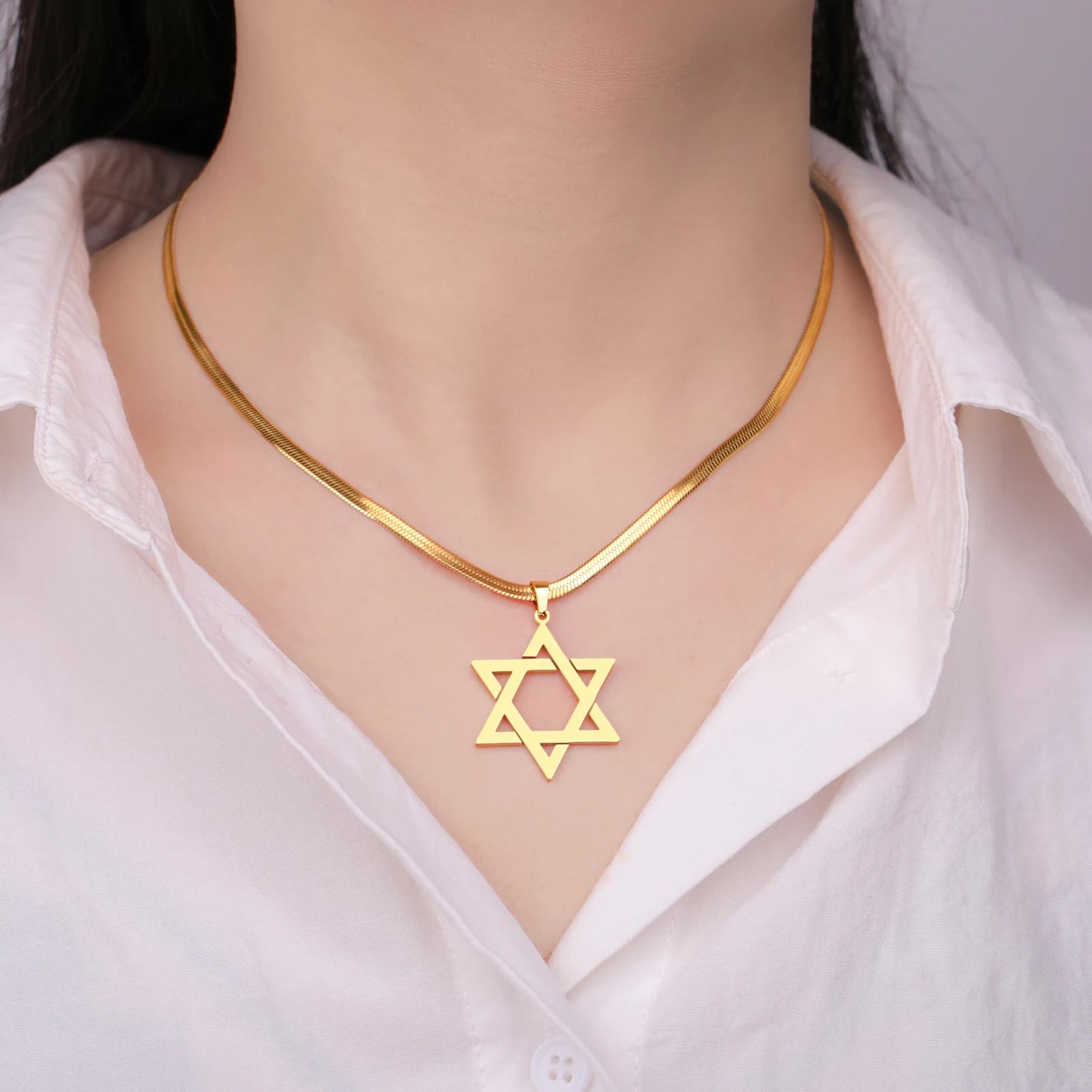 Star of David Pendant Necklace Stainless Steel Jewish Jewellery for Men — image 4