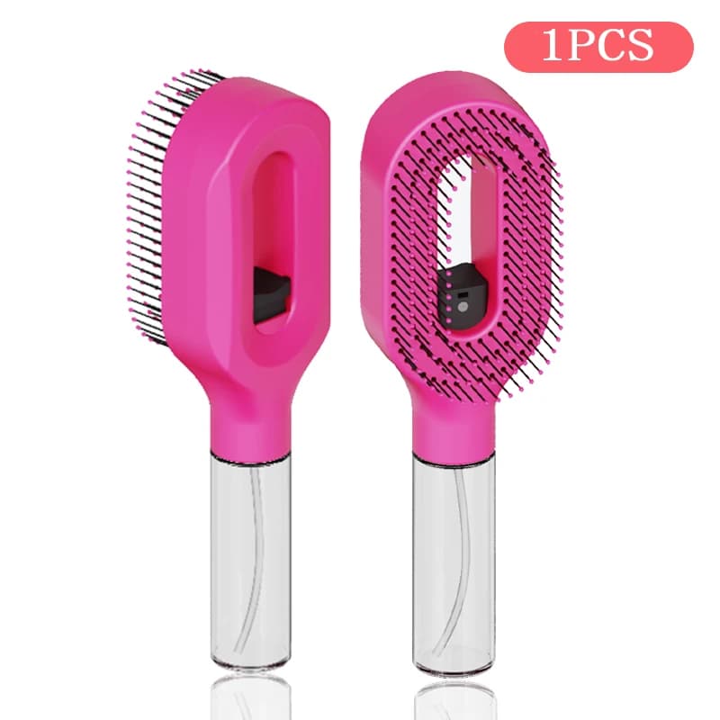 2-in-1 Spray Hair Comb Detangling Scalp Massage Brush Styling and Care Tool — image 9