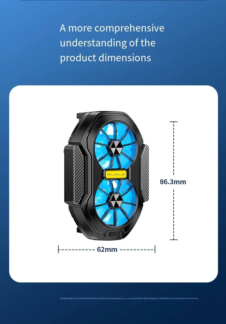 Mobile Phone Cooler Dual Fan New FS01 Cools 10 Seconds Wireless Battery 2025 For — image 6