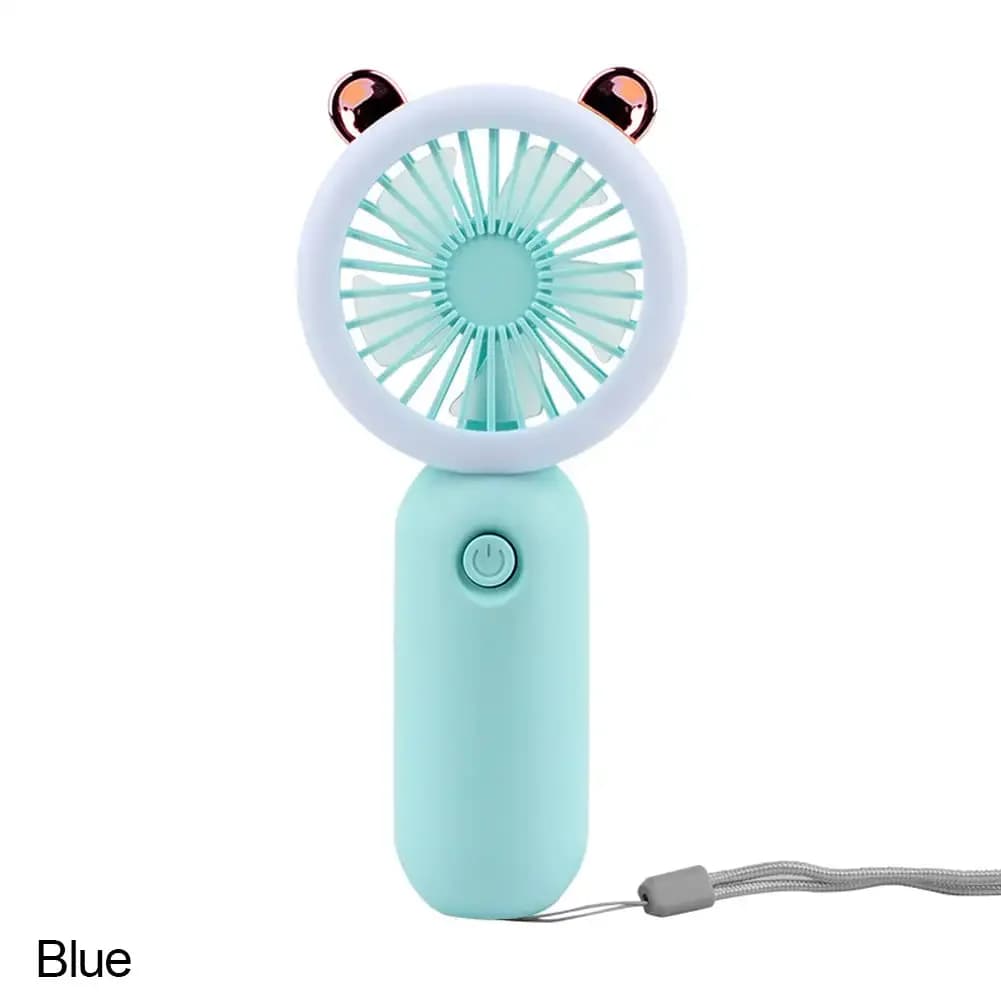Portable Neck Hanging Fan USB Rechargeable Mini Fan 3 Speed LED New Foldable New — image 9