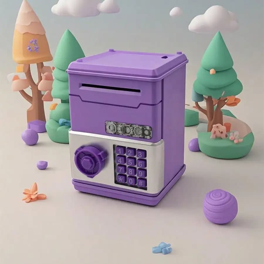 Children's Mini Piggy Bank Password Lock Creative Savings Box New accessible for — image 7