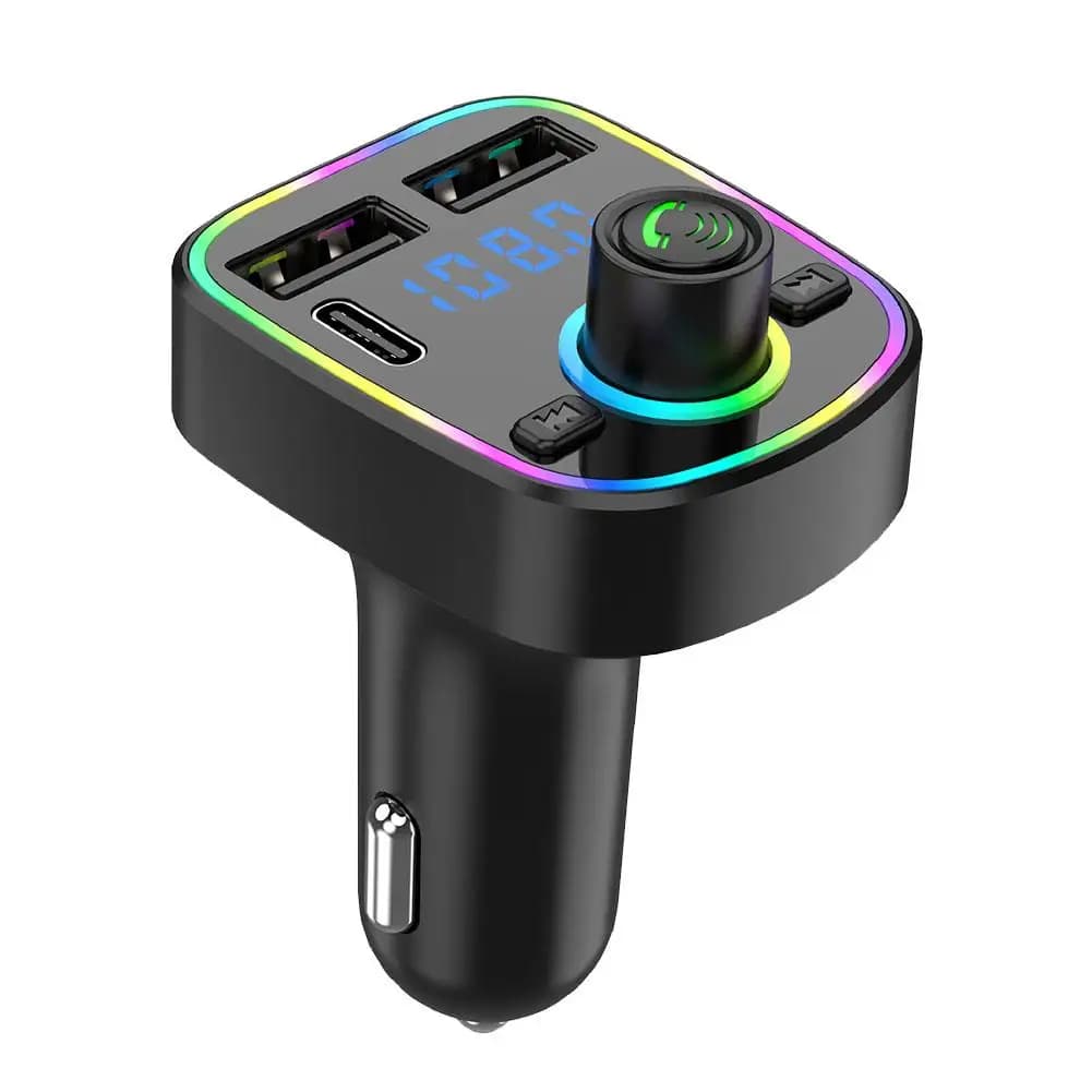 LED Bluetooth 5.0 FM Transmitter Car Charger 48W PD QC3.0 New With Strong Dual U — image 8