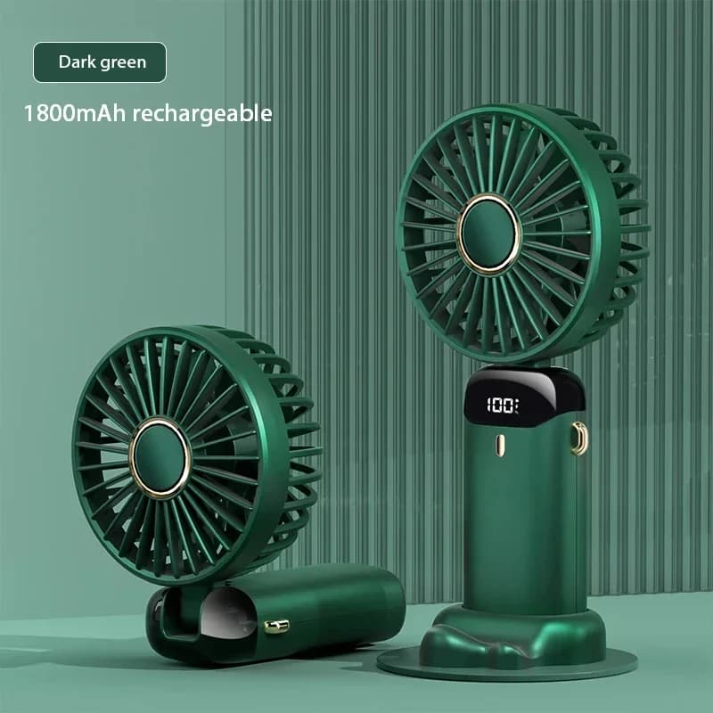 Portable Handheld Mini Fan 5 Speed USB Rechargeable Neck Hanging Foldable — image 11