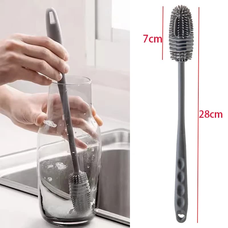 Long Handle Cup Brush Kitchen Glass Bottle Cleaning Scrubber for Milk Tea Cups — image 7