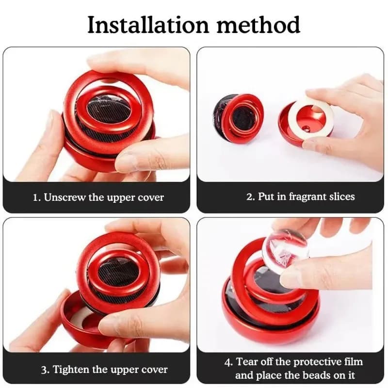 Solar Car Air Freshener Rotating Aromatherapy Diffuser Interior UK — image 6