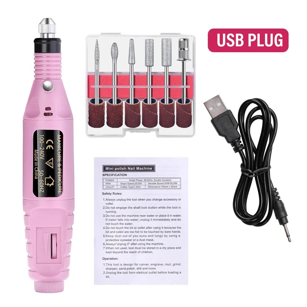 Electric Nail Sander Drill Machine Grinding Equipment Milling Cutter New Set For — image 8