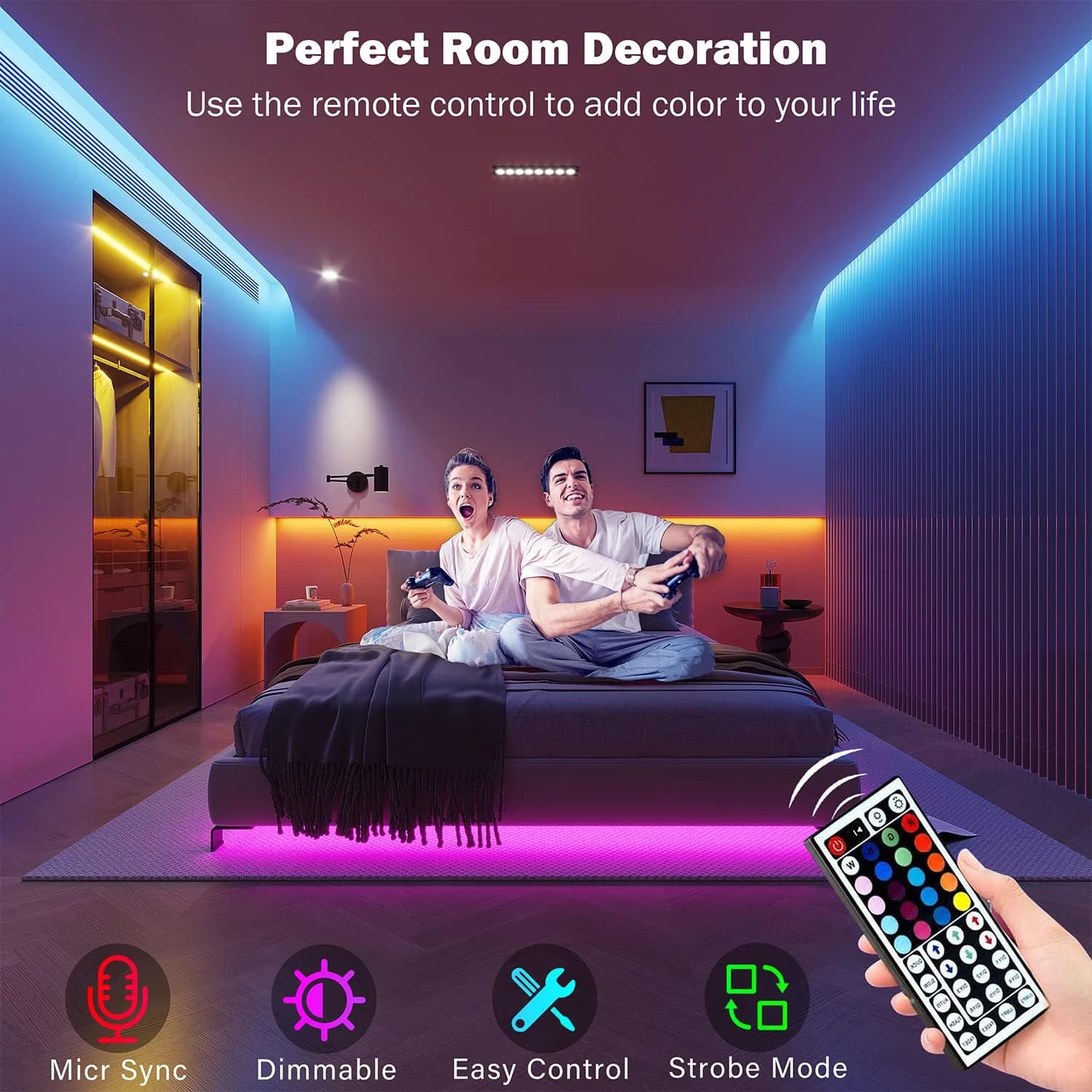 RGB LED Strip Lights 5m 10m 20m 30m APP Control Flexible Room Lighting — image 3