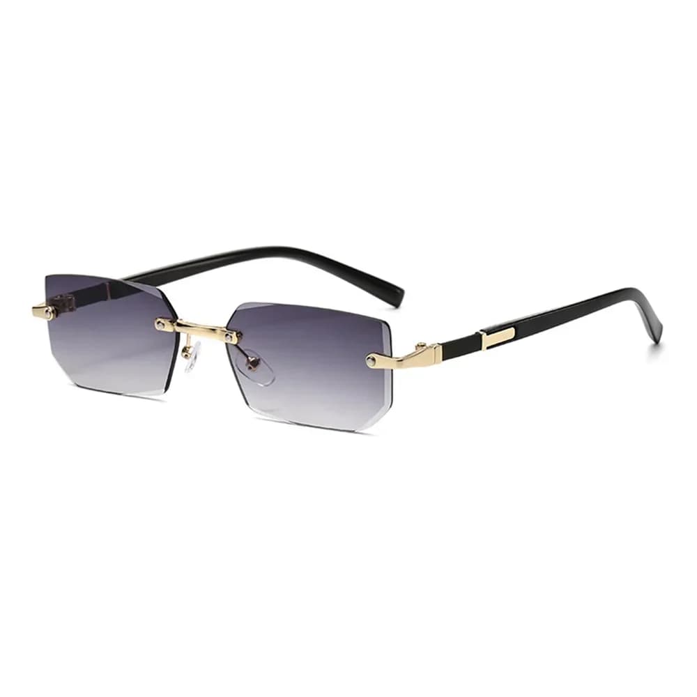 Rimless Cut Edge Rectangle Sunglasses Unisex Frameless New Eyewear Designer Y2k — image 9