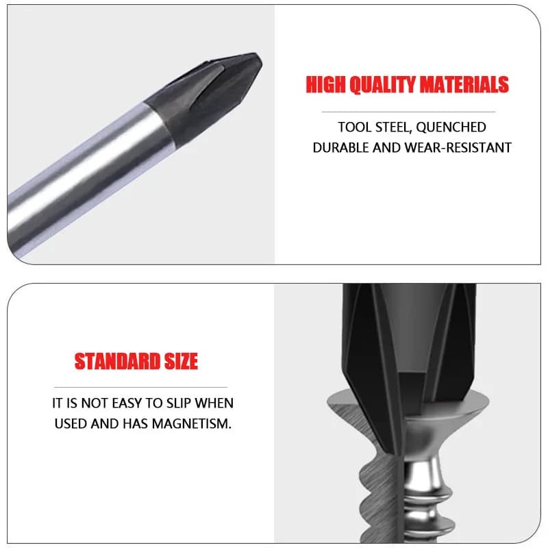 Magnetic Phillips Screwdriver Set PH0 PH1 PH2 Slotted 3-6mm 150mm — image 4