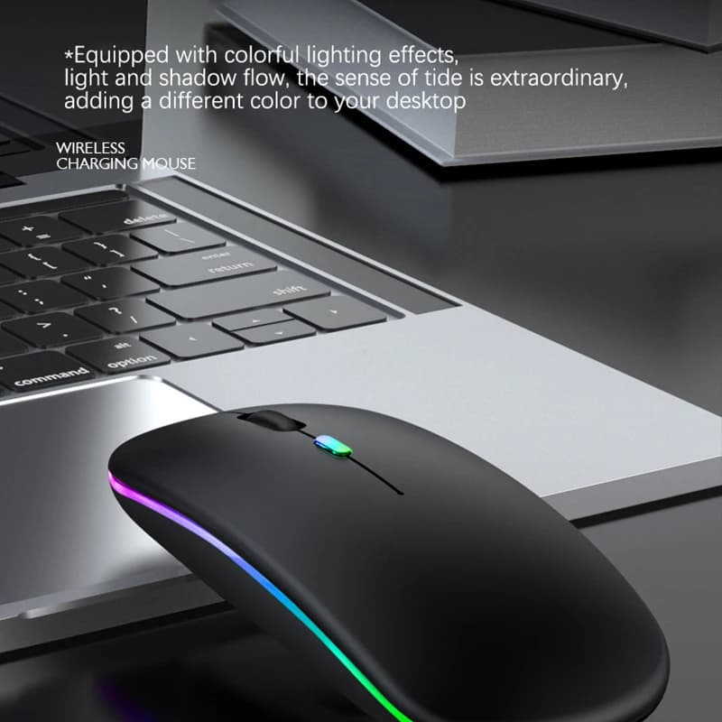Rechargeable Bluetooth Wireless Mouse 2.4GHz USB RGB 1600DPI Gaming — image 5