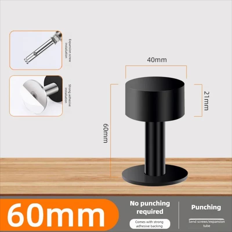 Heavy Duty Self-Adhesive Rubber Door Stopper Floor Protector No Drilling — image 7