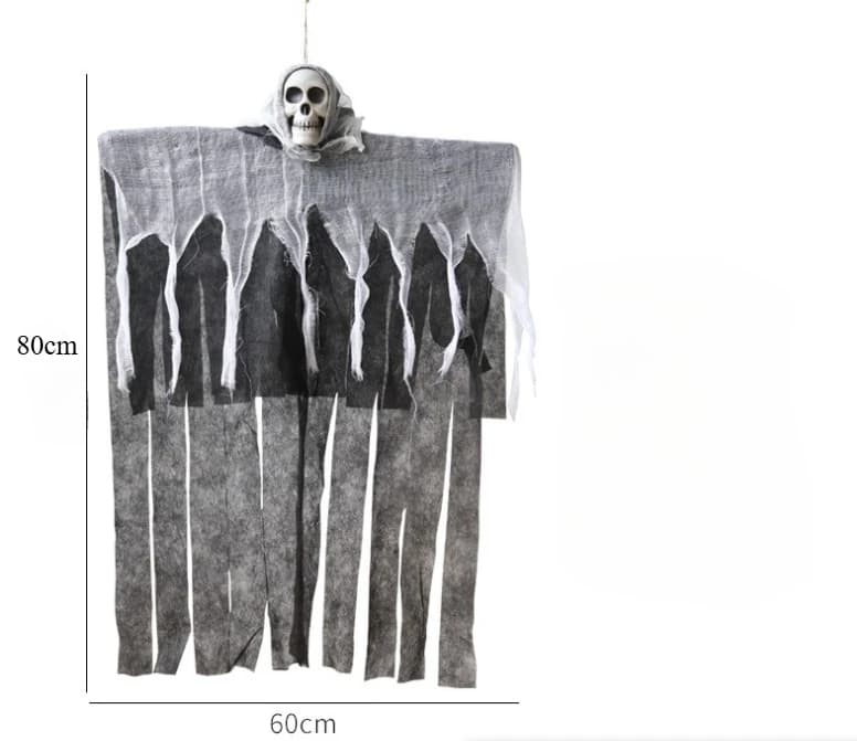 Halloween Glowing Skull Skeleton Gauze Hanging Ghost Decoration 1 Pc Home UK — image 7