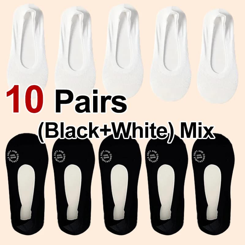 Women's Invisible Socks Breathable Mesh Thin No-Show with Silicone Grip Spring Summer — image 14