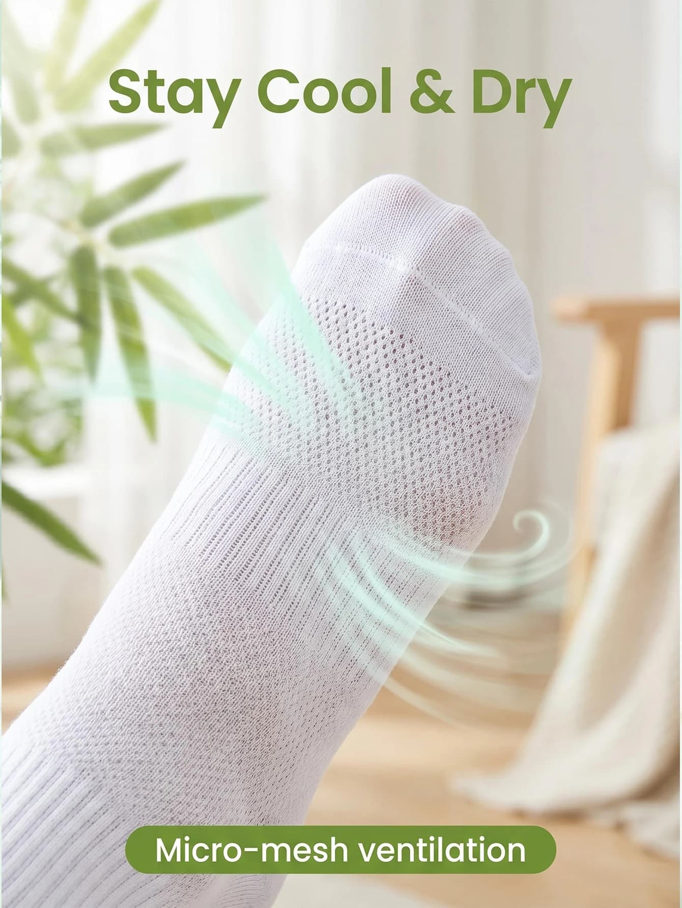 Men's Bamboo Fibre Socks Breathable Mesh Anti-Odour Business Short Socks UK — image 5